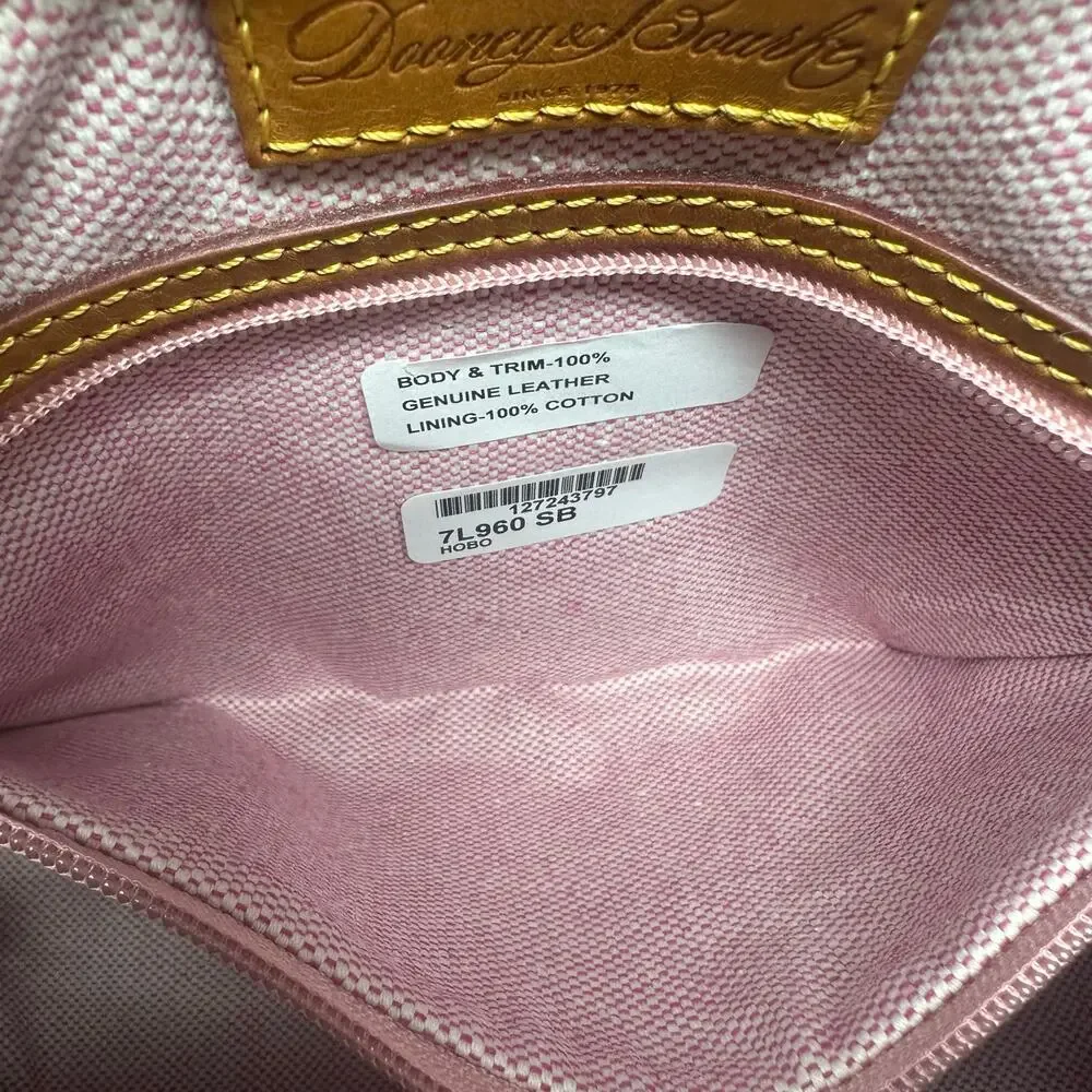 Dooney & Bourke Azure Pebble Leather Hobo w/Cotton Lining  (selling as is) - Picture 12 of 16